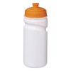 Спортивная бутылка, 500 мл, полиэтилен высокой плотности,    белый/оранжевый