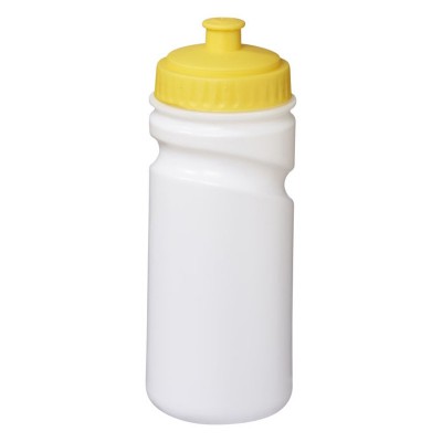 Спортивная бутылка, 500 мл, полиэтилен высокой плотности, белый/желтый