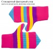 Варежки цельновыкроенные, акрил/полушерсть