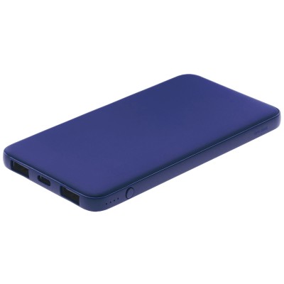 Внешний аккумулятор 5000mAh софт тач, синий
