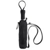 Зонт складной механический, 3 сложения, 94см, черный