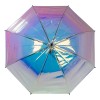 Зонт-трость, длина 81 см, купол 95 см, полупрозрачный с перламутрово-металлическим напылением