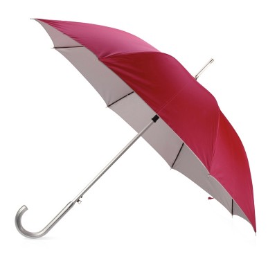 Зонт-трость, полуавтомат, система антиветер, красный