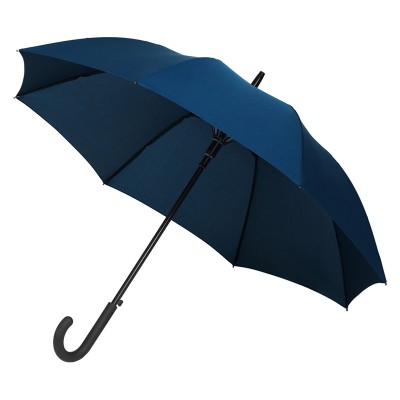 Зонт-трость с проявляющимся рисунком в клетку, темно-синий