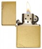 Зажигалка ZIPPO с покрытием Brushed Brass, латунь/сталь, золотистая, матовая, 36x12x56мм