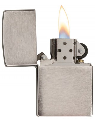 Зажигалка ZIPPO c покрытием Brushed Chrome, латунь/сталь, серебристая, матовая, 37х13x58мм