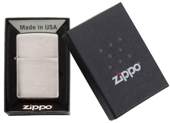 Зажигалка ZIPPO c покрытием Brushed Chrome, латунь/сталь, серебристая, матовая, 37х13x58мм