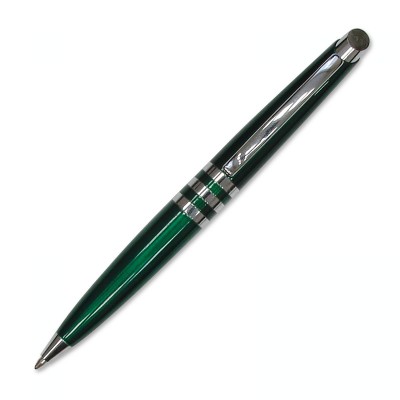 Ручка шариковая, металл, темно-зеленая