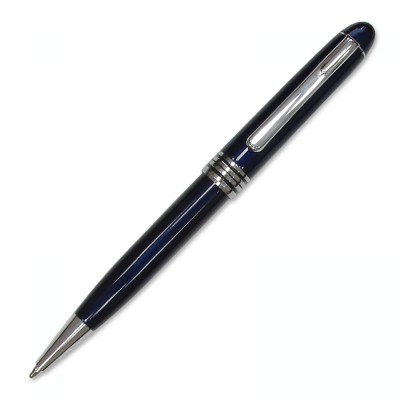Ручка шариковая с поворотным механизмом, темно-синяя