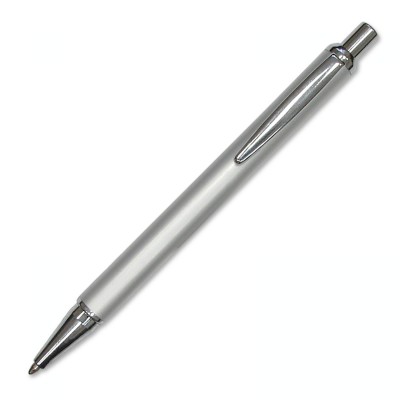 Ручка шариковая металлическая серебристая