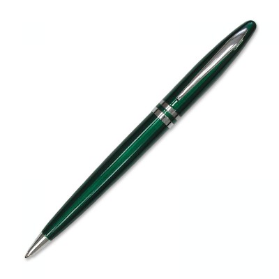 Ручка шариковая с поворотным механизмом т.зеленый