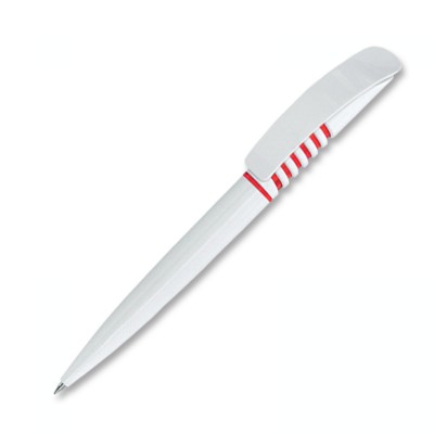 Ручка шариковая СПИРАЛЬ белый/красный