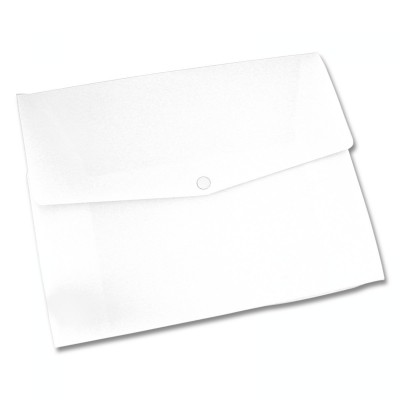 Папка-конверт на кнопке А4, белый, 400мкм