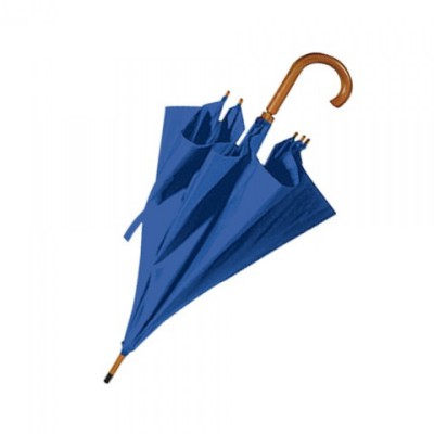 Зонт-трость 103см с деревянной ручкой, синий