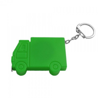 Брелок-рулетка "Машинка", зеленый, 5, 5х4см, 1метр зеленый