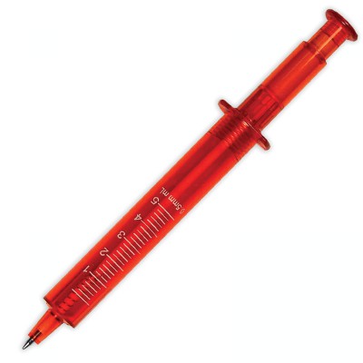 Ручка шариковая ШПРИЦ  красный