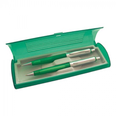 Набор: ручка и карандаш механический, зеленый