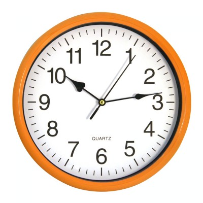 Часы настенные, 240мм, оранжевые