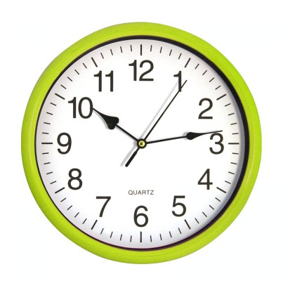 Часы настенные, 240мм, светло-зеленые