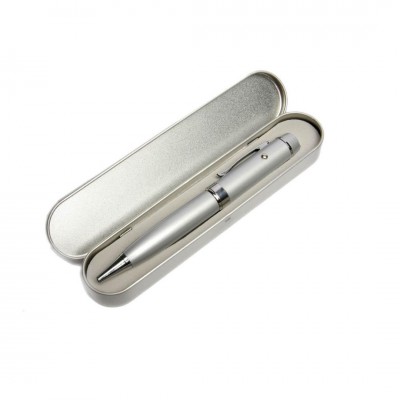Футляр для флешки-ручки 180х37х20 мм металл, серебристый