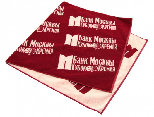 Полотенце с логотипом "Банк Москвы Кубок Кремля", пестроткань