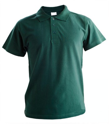 Рубашка-поло, пике 190г/м2, темно-зеленая