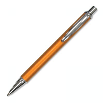 Ручка шариковая металлическая оранжевая