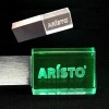 Флешка светящаяся с объемным 3D логотипом "Аристо"