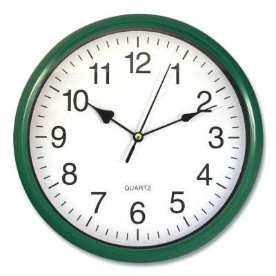 Часы настенные, 240мм, зеленые