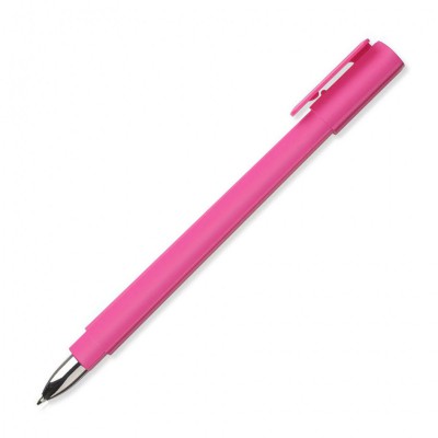 Ручка шариковая, трехгранная, розовая