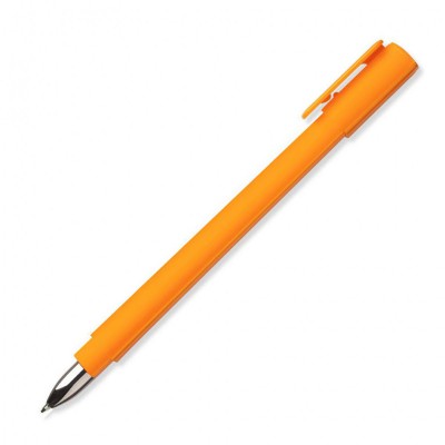 Ручка шариковая, трехгранная, оранжевая