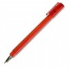 Ручка шариковая, трехгранная, красная полупрозрачная