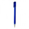 Ручка шариковая, четырехгранная, синяя полупрозрачная