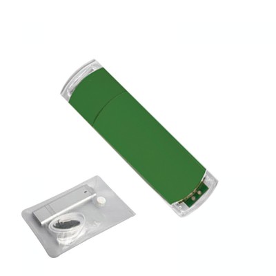 Флешка 32Гб металл/пластик, зеленый