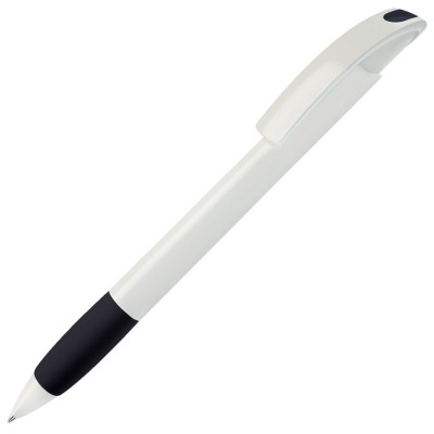 Ручка шариковая с грипом NOVE бело-черная