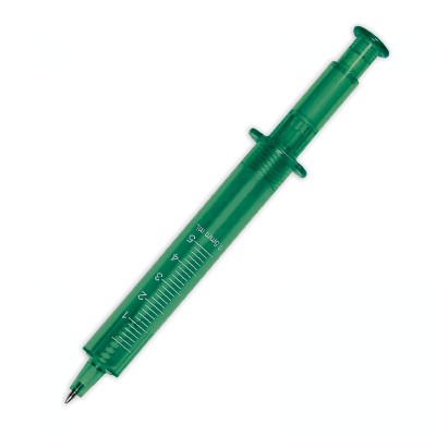 Ручка шариковая ШПРИЦ зеленый