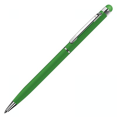 Ручка шариковая со стилусом, зеленая зеленый