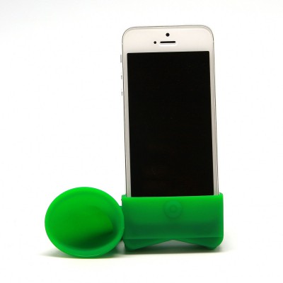 Подставка под IPhone 4, 5, 6 со спикером зеленый