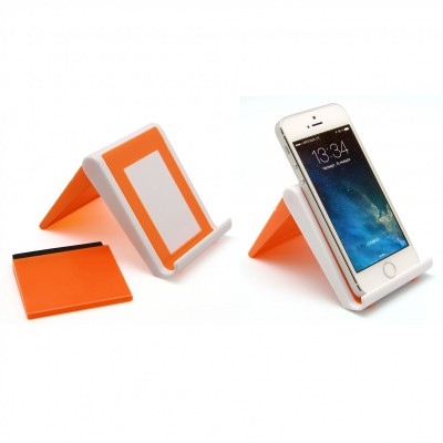 Подставка под телефон или планшет с протиркой для экрана оранж