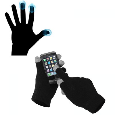 Перчатки для сенсорных экранов, черный