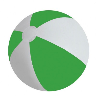 Мяч надувной, бело-зеленый, 45см зеленый