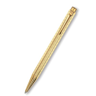 Ручка шариковая Carandache Ecridor Chevron золото