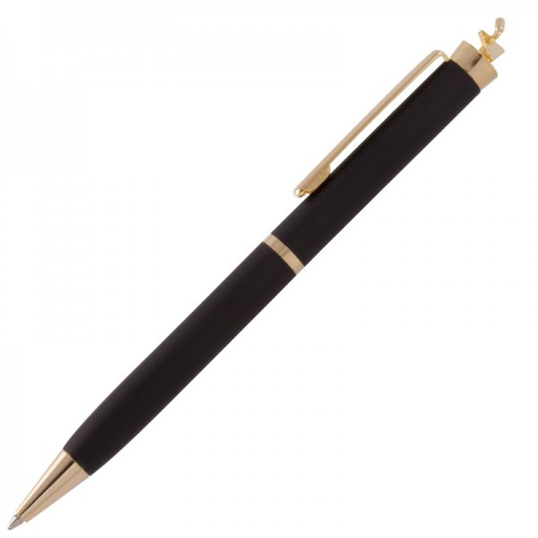 Ручка шариковая с эмблемой "Строителя" черный