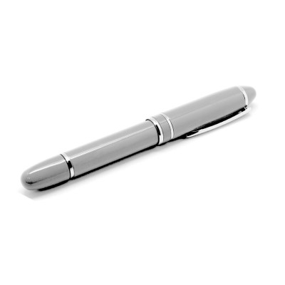 Флешка ручка, 16 Гб, пластик/металл, серый