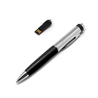 Флешка ручка  32 Гб пластик/металл, черный