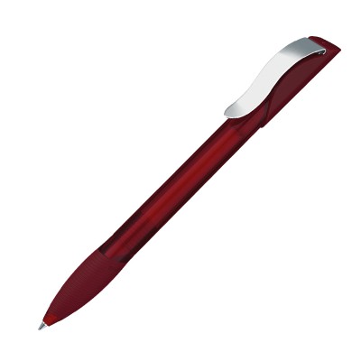 Ручка шариковая Hattrix Clear Soft grip Clip Metal Темно-красный 202