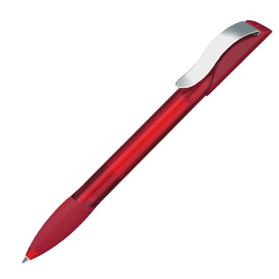 Ручка шариковая Hattrix Clear Soft grip Clip Metal Красный 186