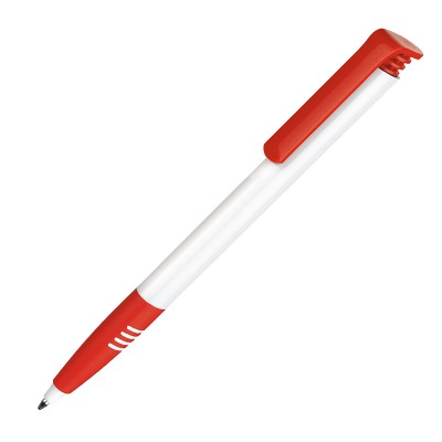 Ручка шариковая Super-Hit Basic Polished Soft grip белый/красный 186