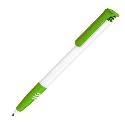 Ручка шариковая Super-Hit Basic Polished Soft grip белый/зеленый 376