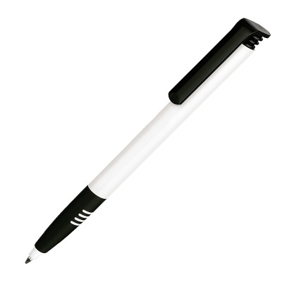 Ручка шариковая Super-Hit Basic Polished Soft grip белый/черный